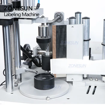 ZONESUN ZS-TB300W Вращающаяся коммерческая Полуавтоматическая машина для наклеивания этикеток на квадратные стеклянные флаконы для косметики ZONESUN ZS-TB300W Изображение 2