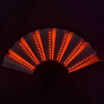 Светодиодный светящийся вентилятор, светящийся ветер, шелковый складной вентилятор, бар, KTV, мужское и женское батутное оборудование, выступление на сцене ночного клуба Изображение 2